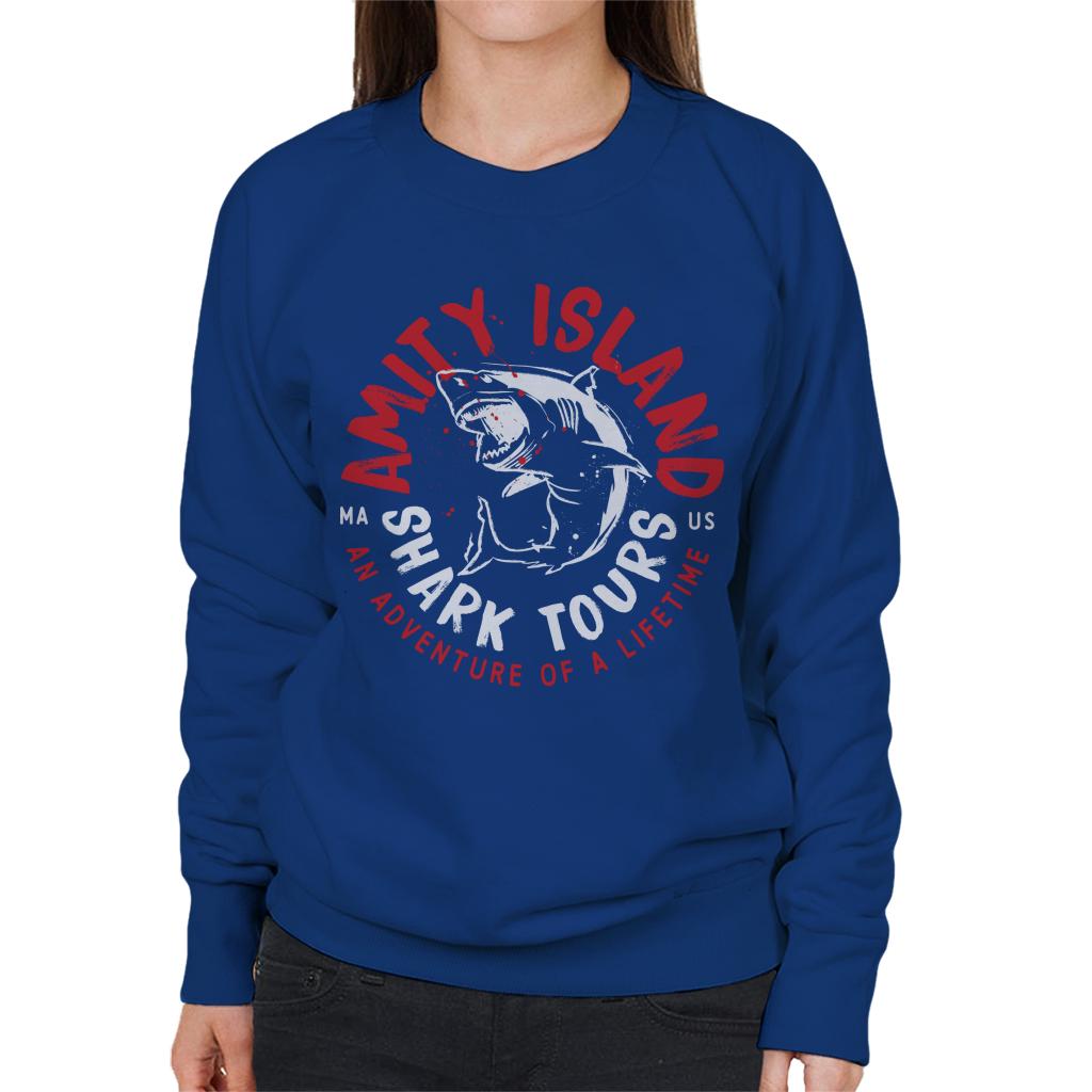 Jaws Amity Island Shark Tour Women's Sweatshirt-ALL + EVERY