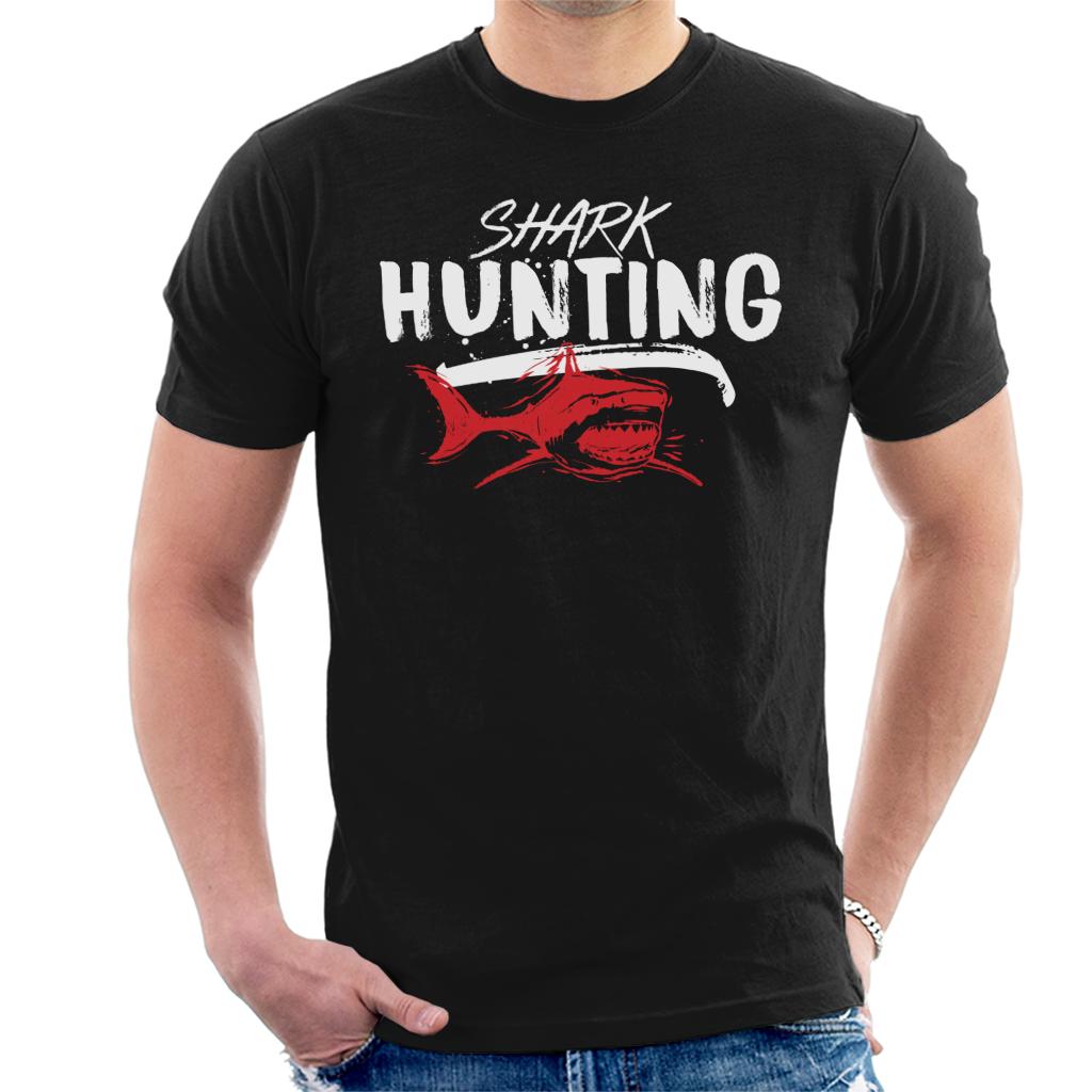 Jaws Shark Hunting Men's T-Shirt-ALL + EVERY