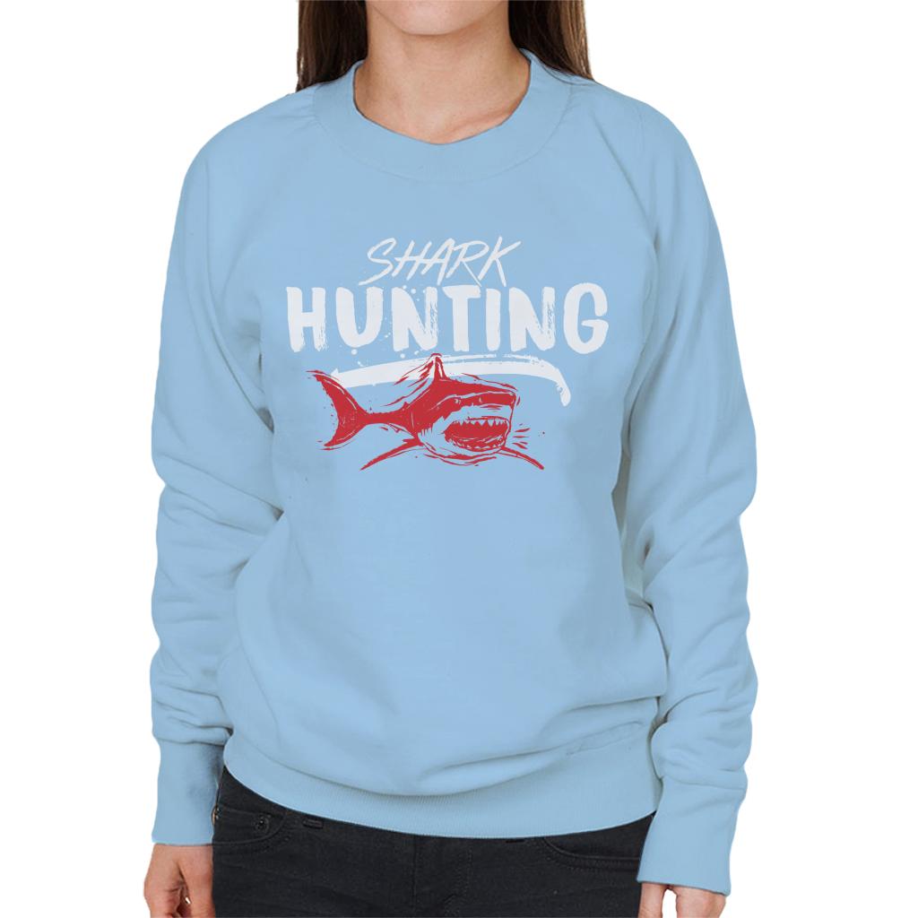 Jaws Shark Hunting Women's Sweatshirt-ALL + EVERY