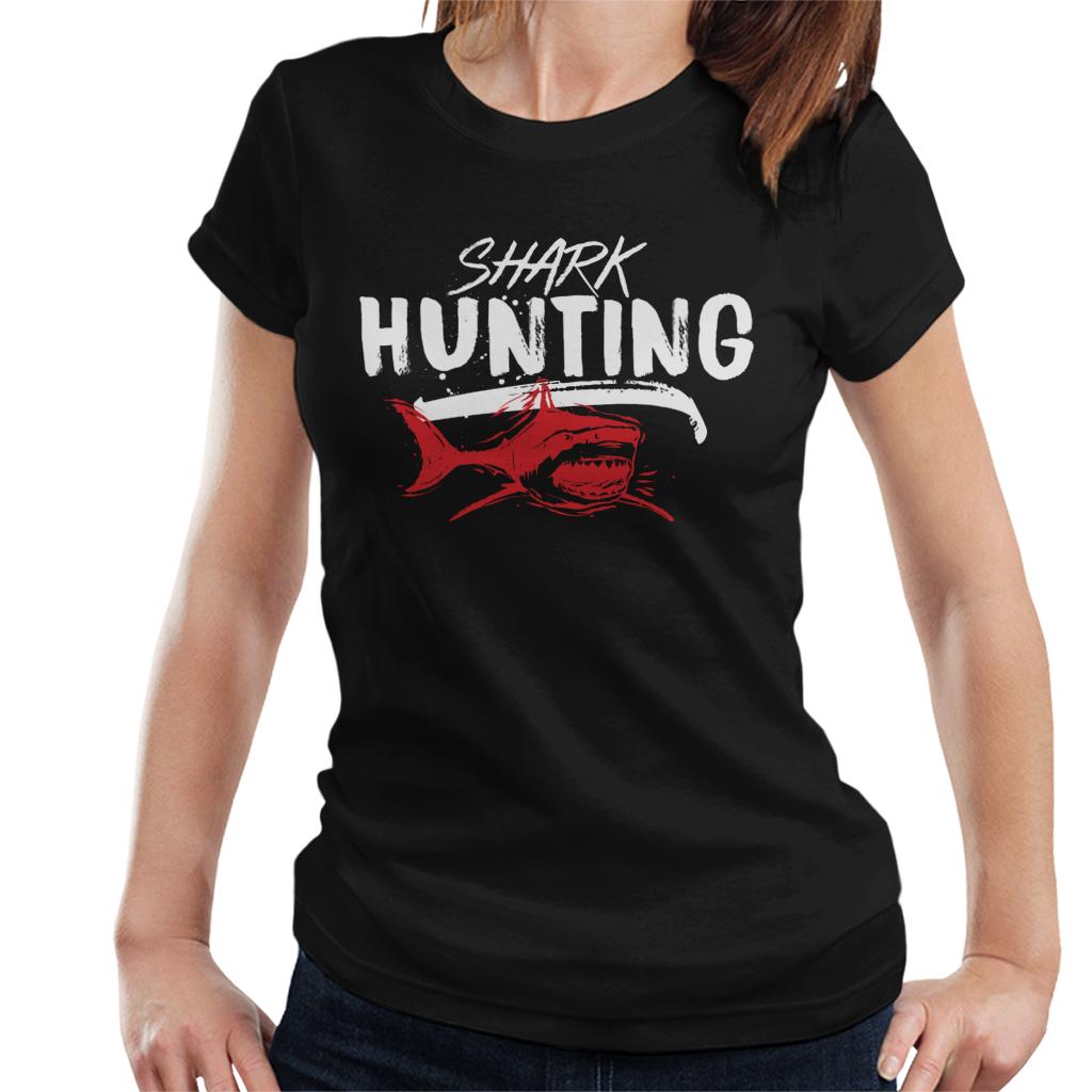 Jaws Shark Hunting Women's T-Shirt-ALL + EVERY