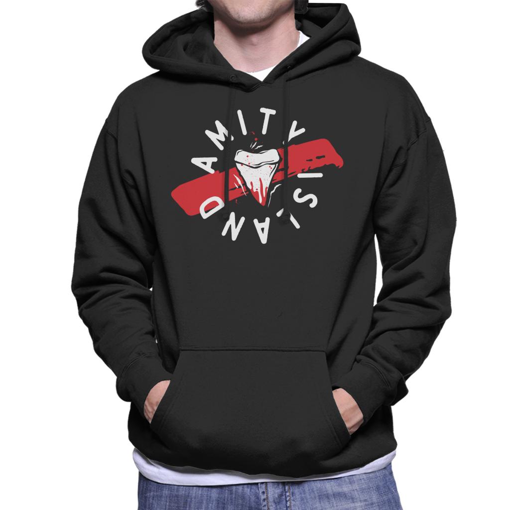 Jaws Tooth Amity Island Men's Hooded Sweatshirt-ALL + EVERY