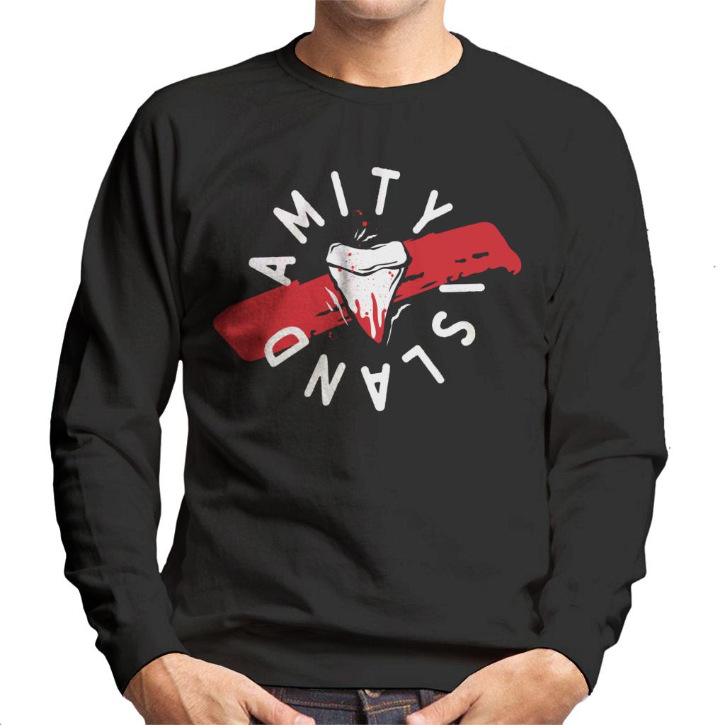 Jaws Tooth Amity Island Men's Sweatshirt-ALL + EVERY