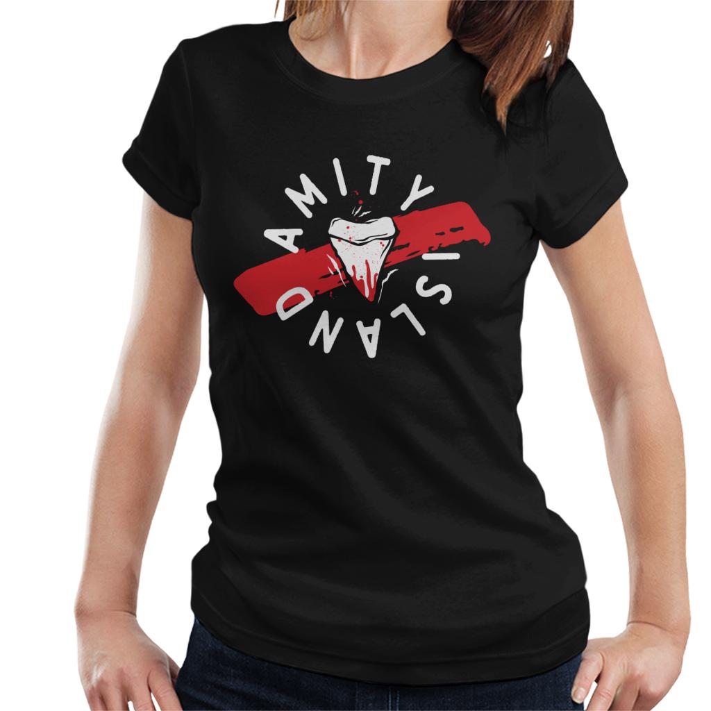 Jaws Tooth Amity Island Women's T-Shirt-ALL + EVERY