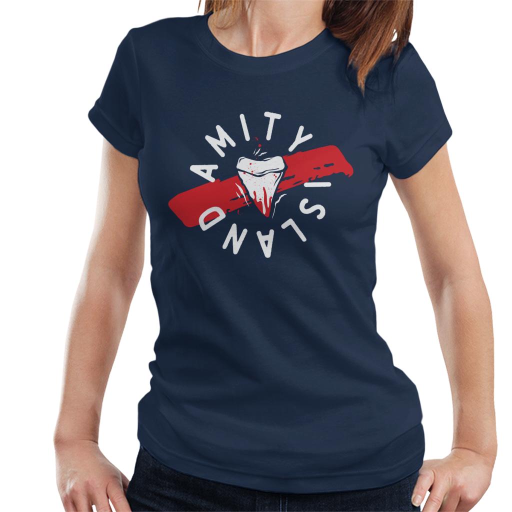 Jaws Tooth Amity Island Women's T-Shirt-ALL + EVERY