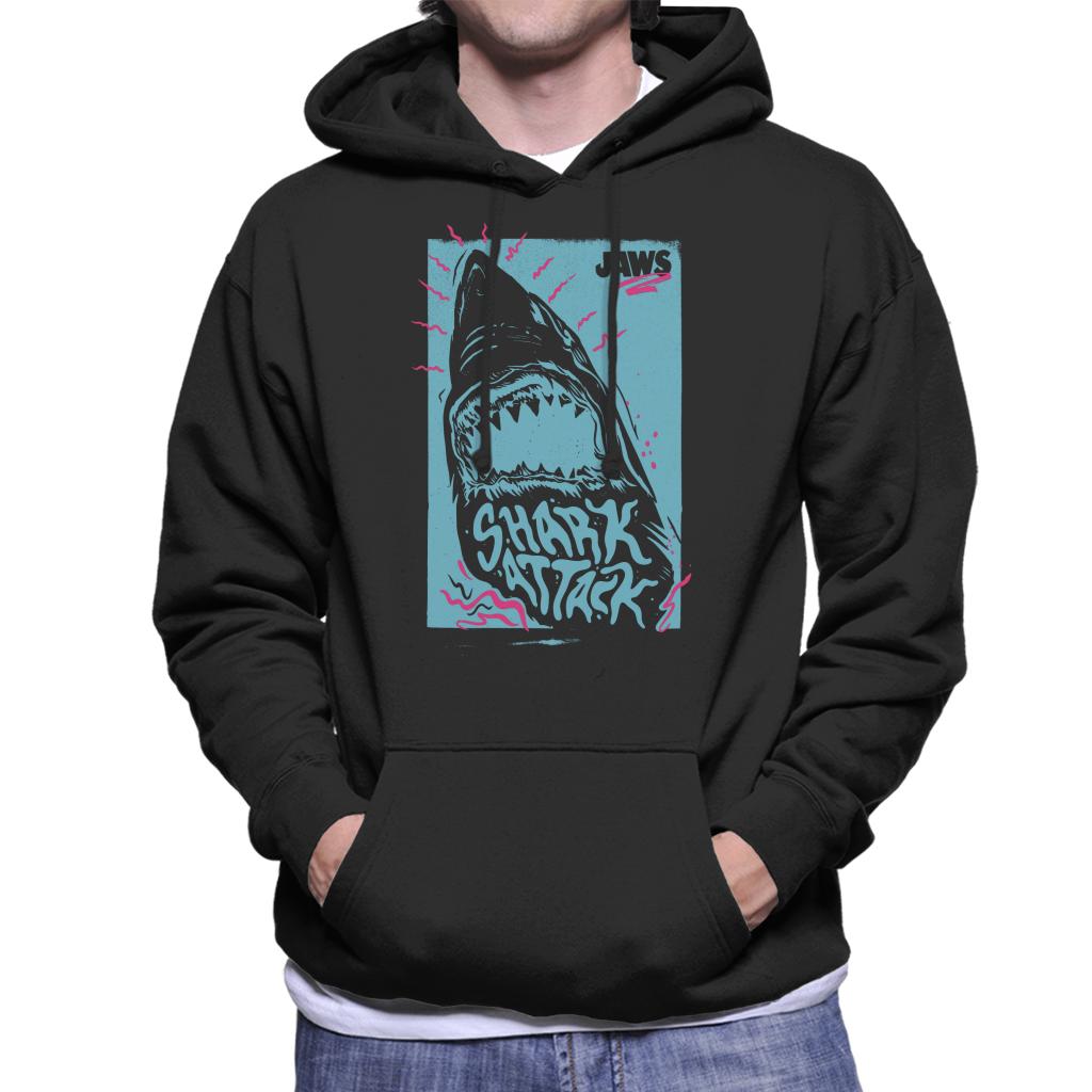 Jaws Shark Attack Wave Men's Hooded Sweatshirt-ALL + EVERY