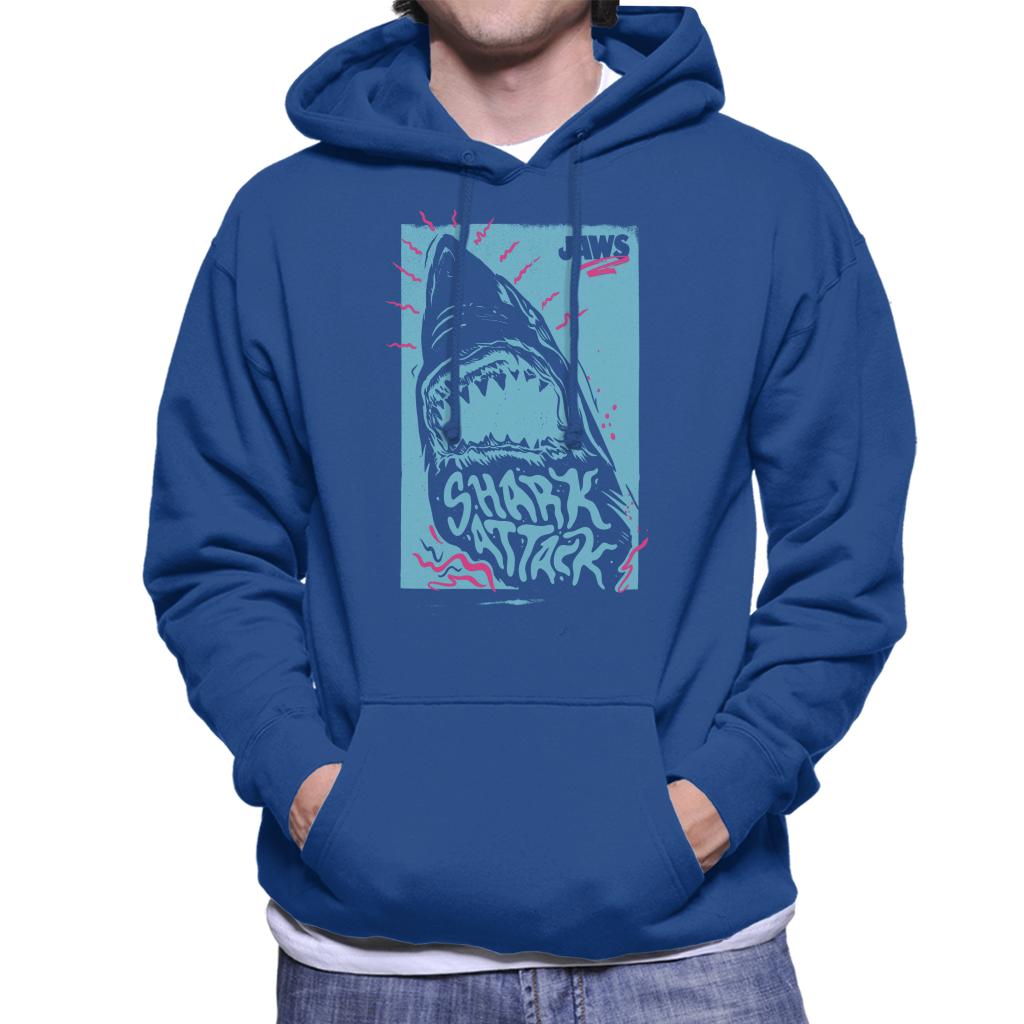 Jaws Shark Attack Wave Men's Hooded Sweatshirt-ALL + EVERY