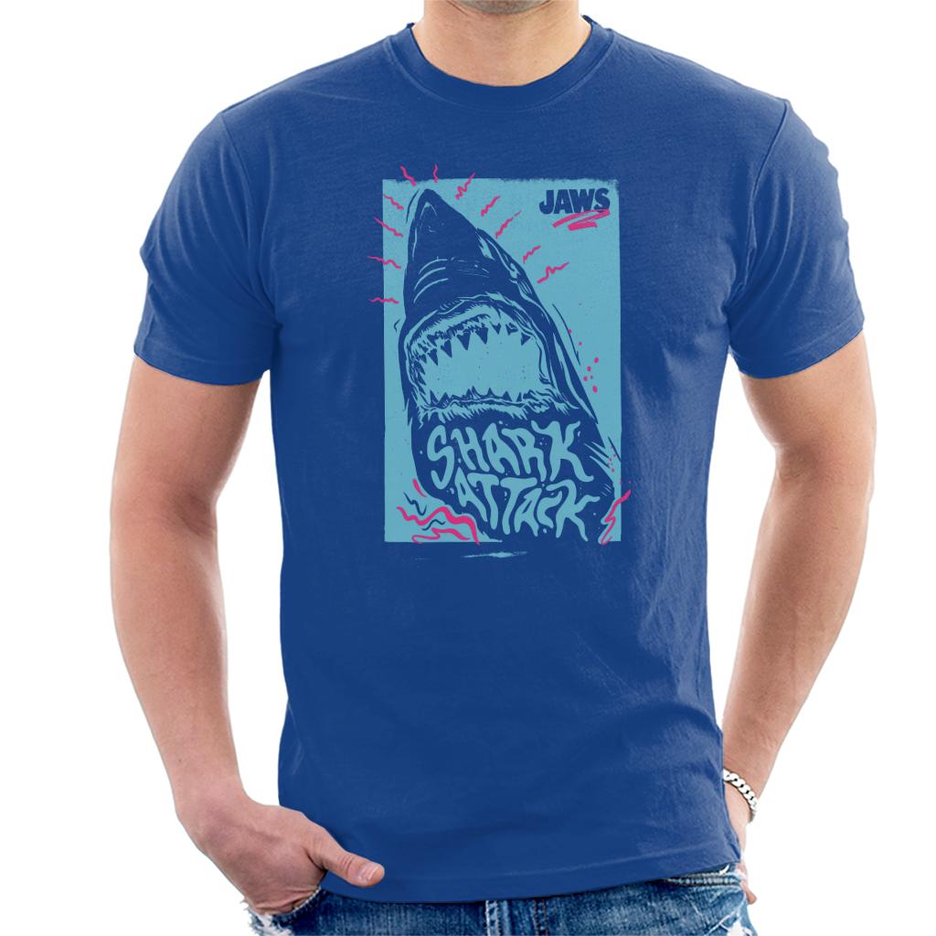 Jaws Shark Attack Wave Men's T-Shirt-ALL + EVERY