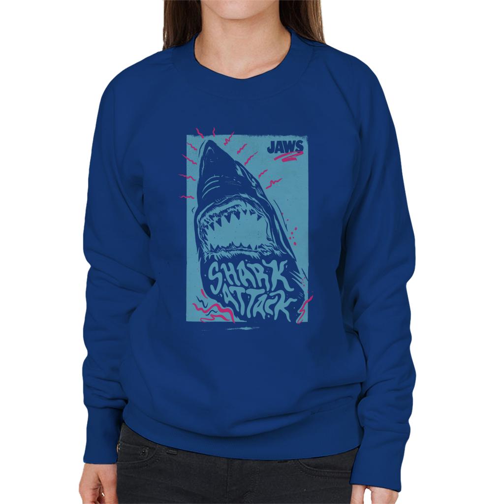 Jaws Shark Attack Wave Women's Sweatshirt-ALL + EVERY