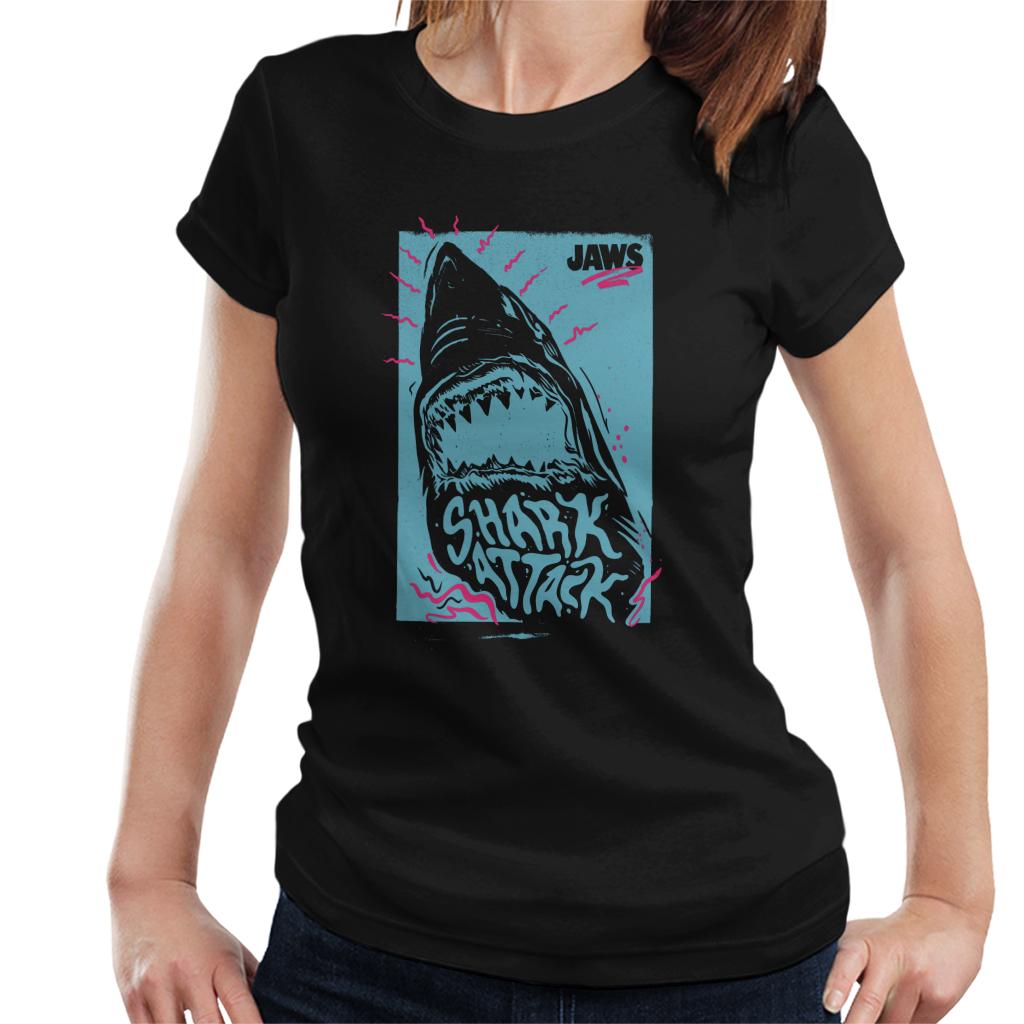 Jaws Shark Attack Wave Women's T-Shirt-ALL + EVERY