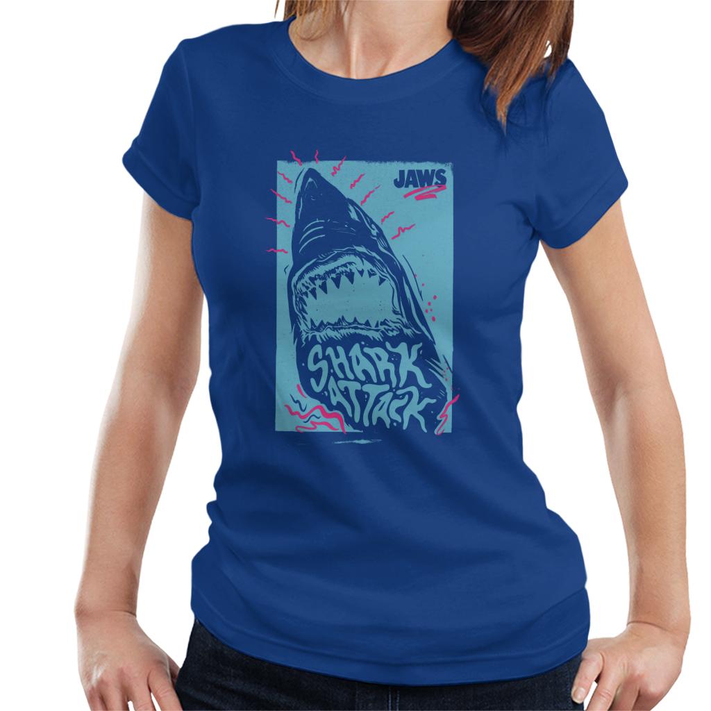 Jaws Shark Attack Wave Women's T-Shirt-ALL + EVERY