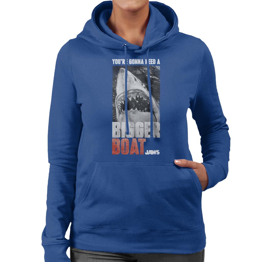 Jaws Bigger Boat Cinematic Scene Women's Hooded Sweatshirt-ALL + EVERY