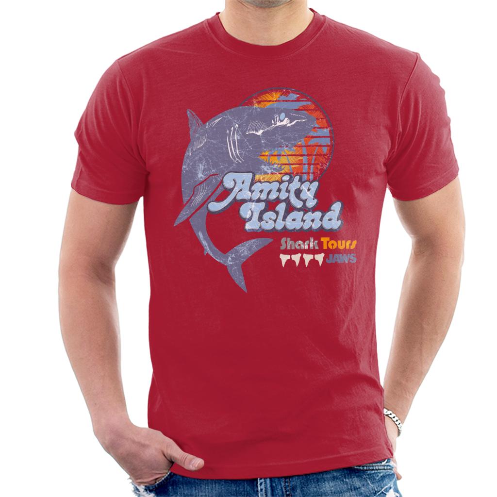 Jaws Amity Island Shark Tours Logo Men's T-Shirt-ALL + EVERY