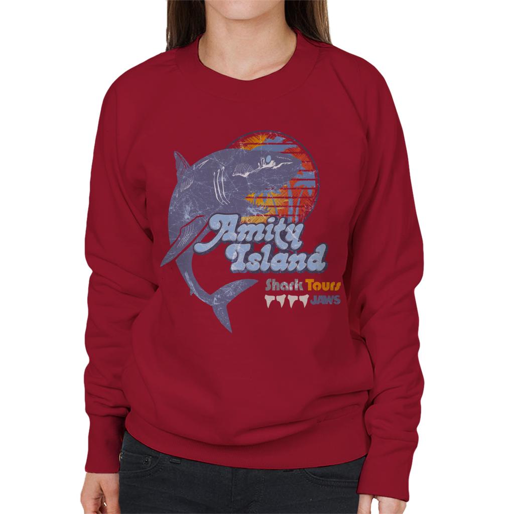 Jaws Amity Island Shark Tours Logo Women's Sweatshirt-ALL + EVERY