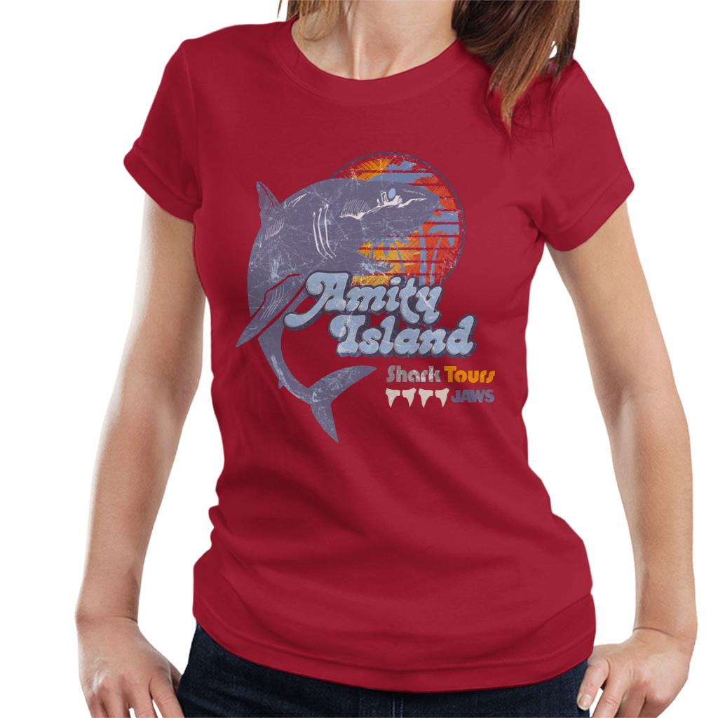 Jaws Amity Island Shark Tours Logo Women's T-Shirt-ALL + EVERY