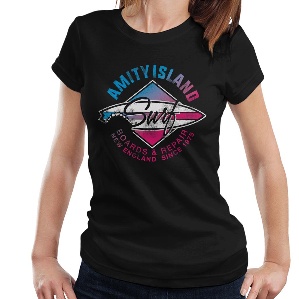 Jaws Amity Island Surf Boards And Repair Women's T-Shirt-ALL + EVERY