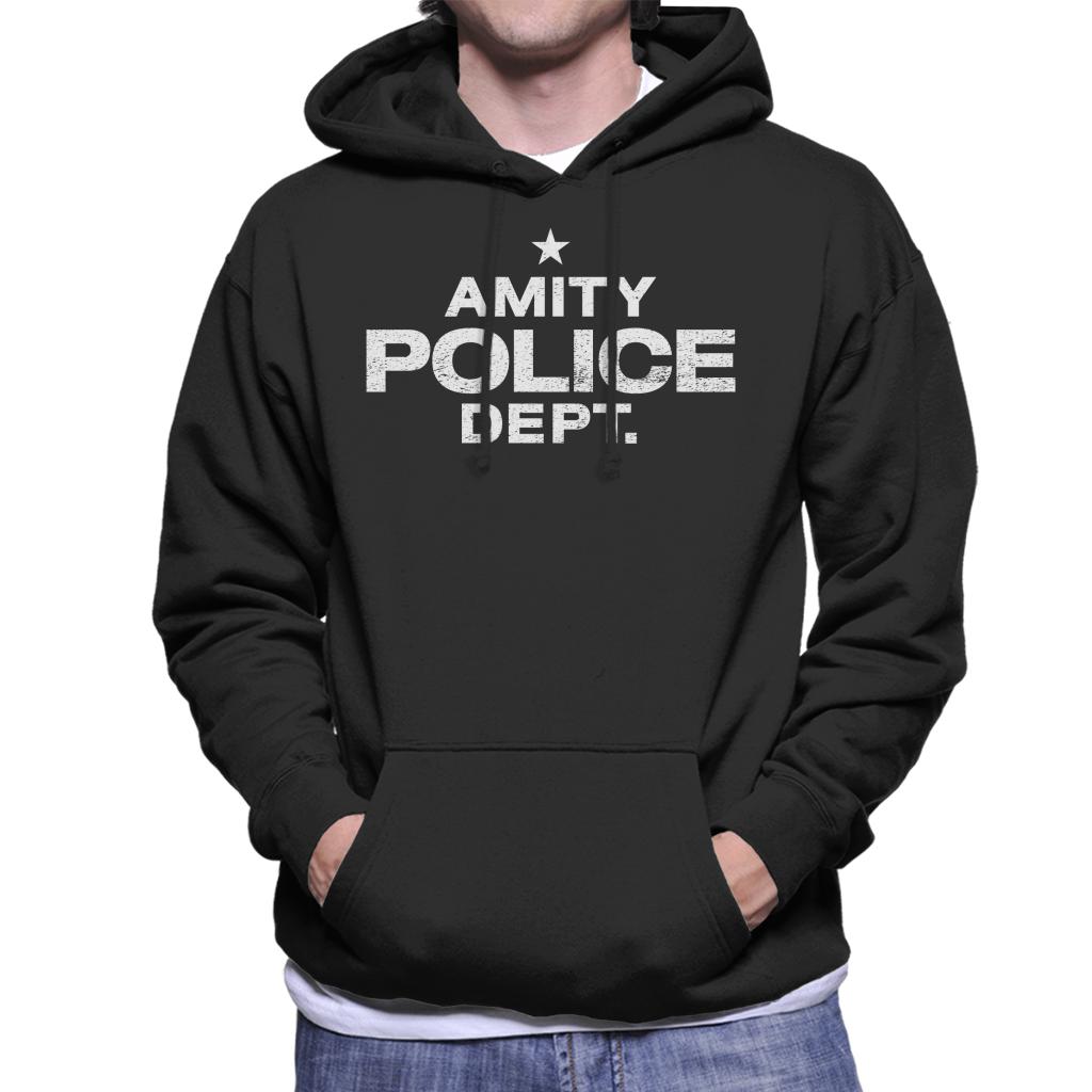 Jaws Amity Police Dept Men's Hooded Sweatshirt-ALL + EVERY