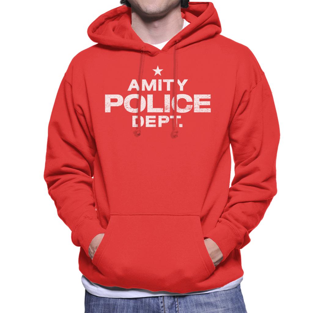 Jaws Amity Police Dept Men's Hooded Sweatshirt-ALL + EVERY