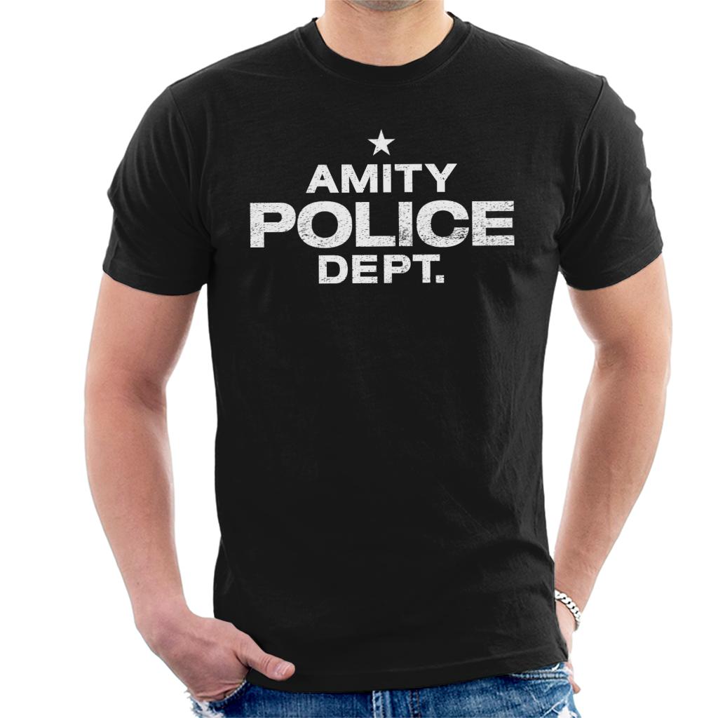 Jaws Amity Police Dept Men's T-Shirt-ALL + EVERY