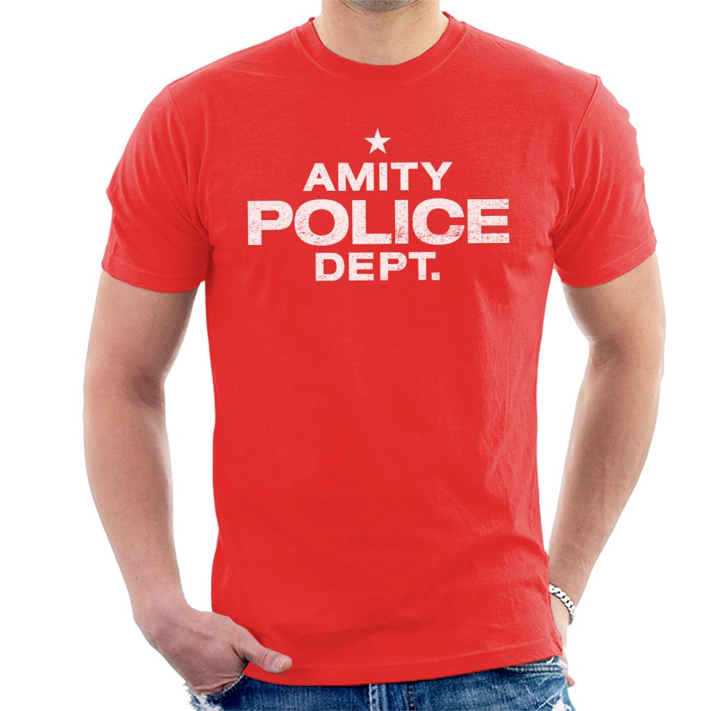 Jaws Amity Police Dept Men's T-Shirt-ALL + EVERY