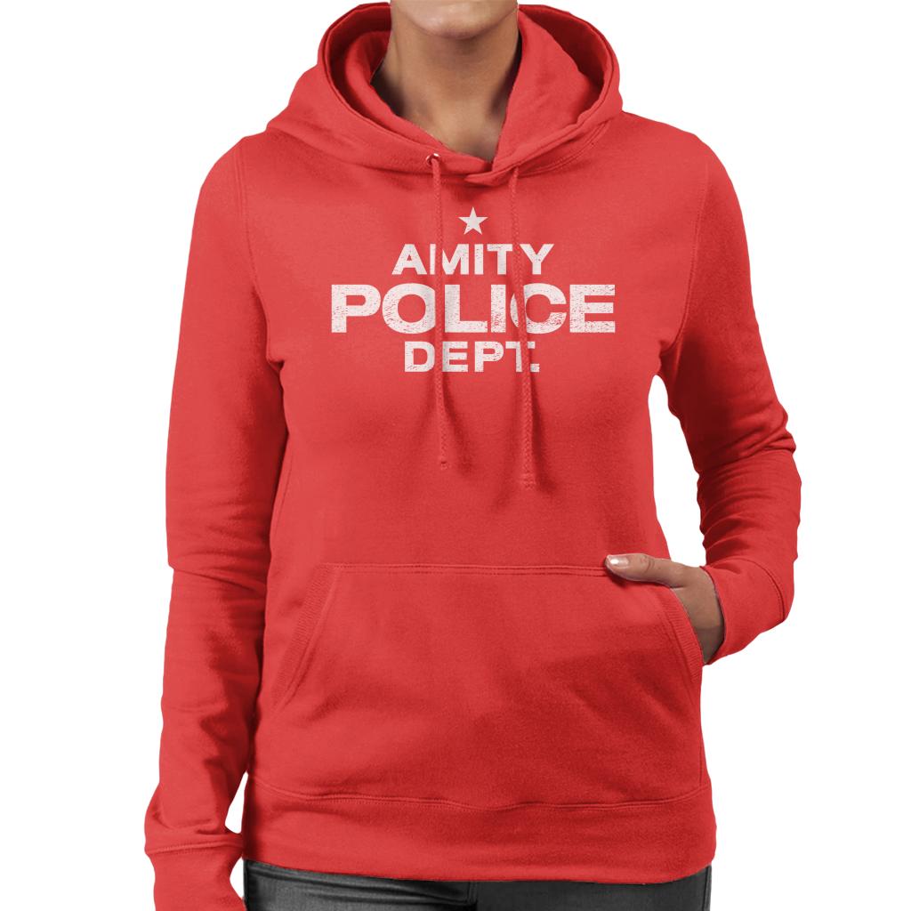 Jaws Amity Police Dept Women's Hooded Sweatshirt-ALL + EVERY