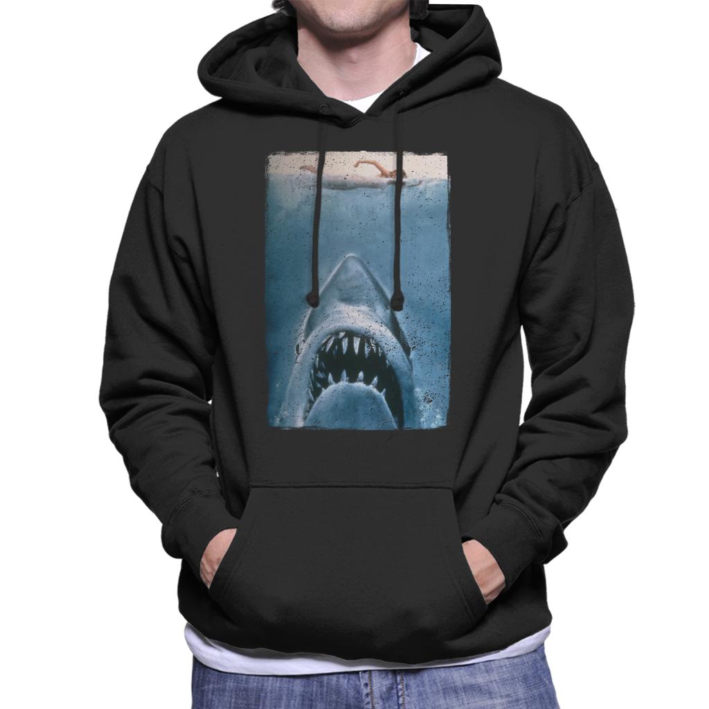 Jaws Classic Poster Stalking Prey Men's Hooded Sweatshirt-ALL + EVERY