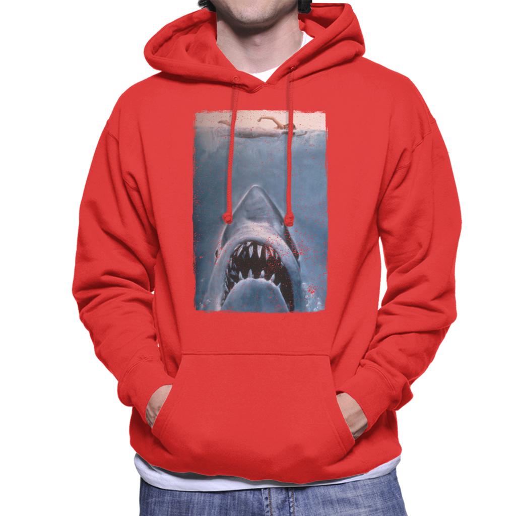 Jaws Classic Poster Stalking Prey Men's Hooded Sweatshirt-ALL + EVERY