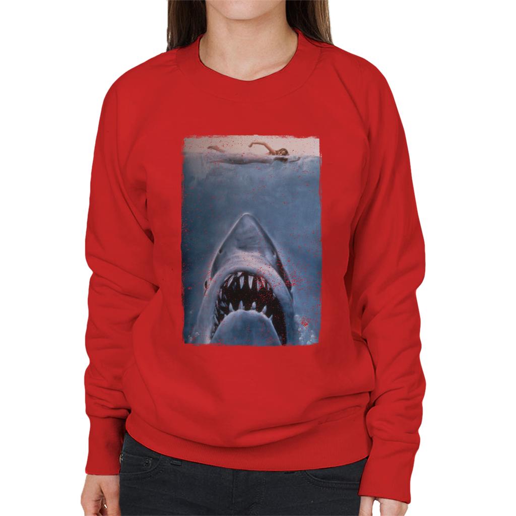 Jaws Classic Poster Stalking Prey Women's Sweatshirt-ALL + EVERY