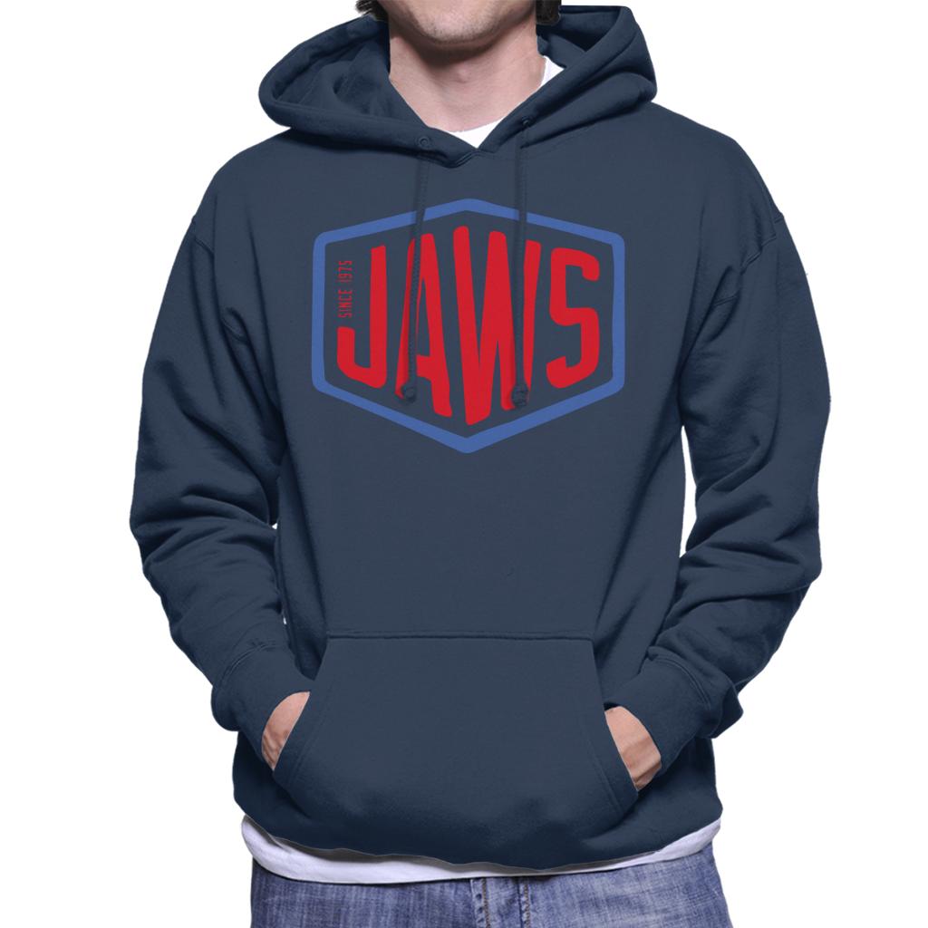 Jaws Since 1975 Red Text Men's Hooded Sweatshirt-ALL + EVERY