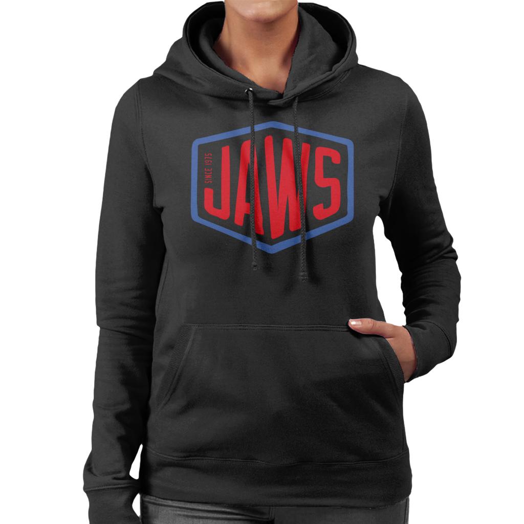 Jaws Since 1975 Red Text Women's Hooded Sweatshirt-ALL + EVERY