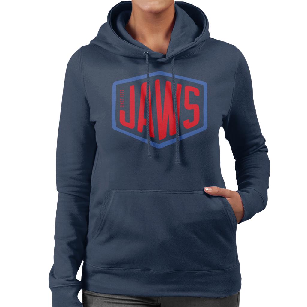 Jaws Since 1975 Red Text Women's Hooded Sweatshirt-ALL + EVERY