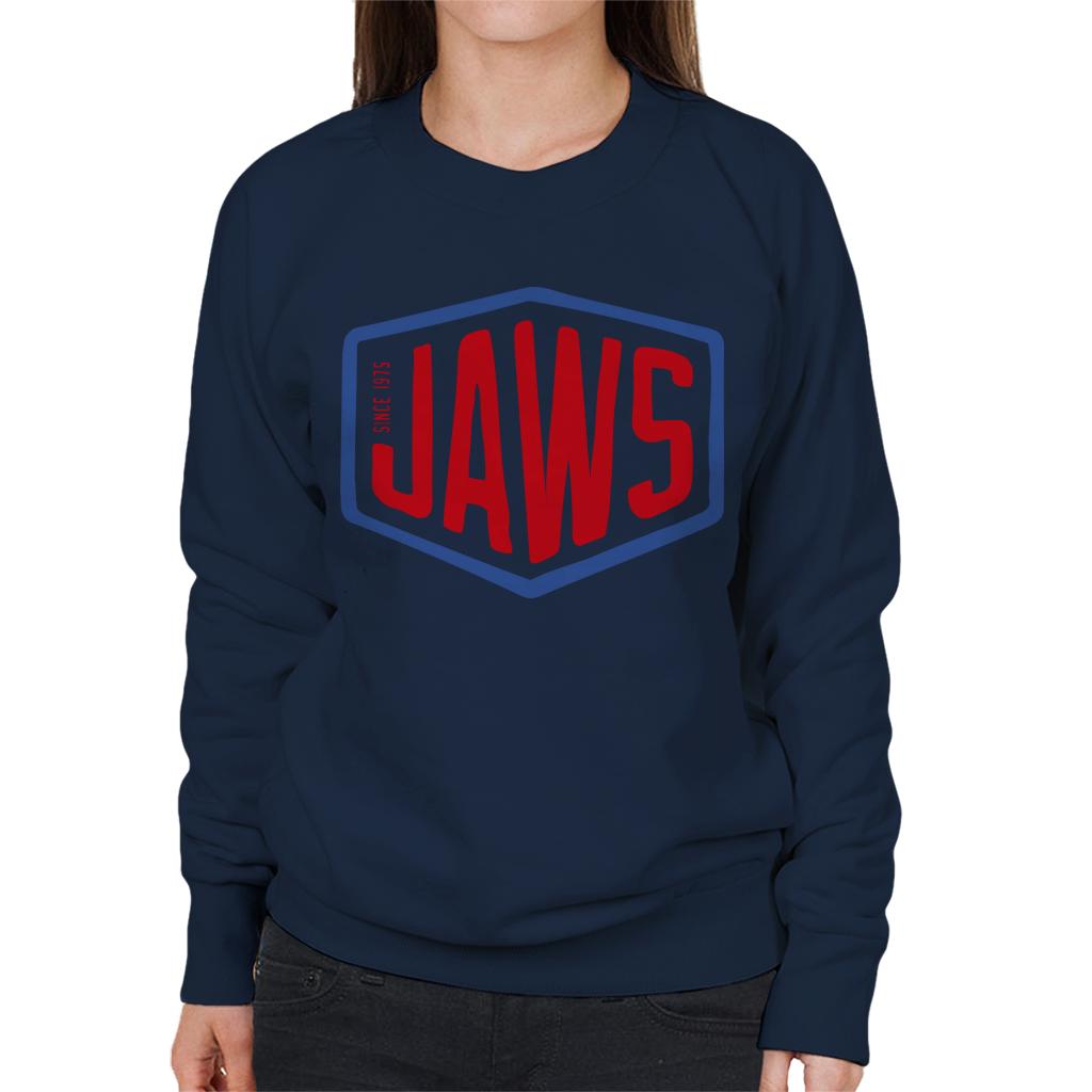 Jaws Since 1975 Red Text Women's Sweatshirt-ALL + EVERY