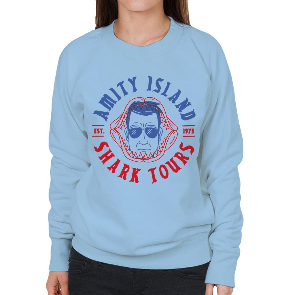 Jaws Amity Island Shark Tours Est 1975 Women's Sweatshirt-ALL + EVERY