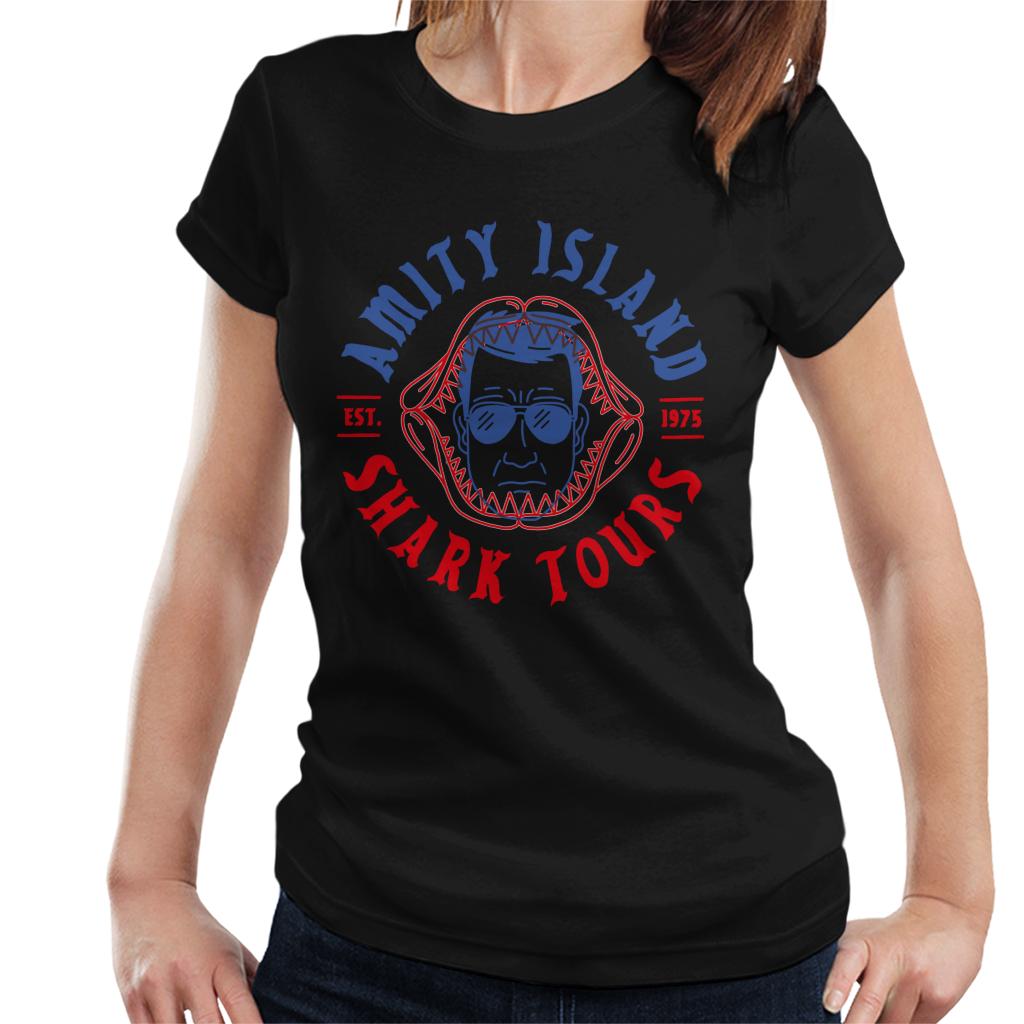 Jaws Amity Island Shark Tours Est 1975 Women's T-Shirt-ALL + EVERY