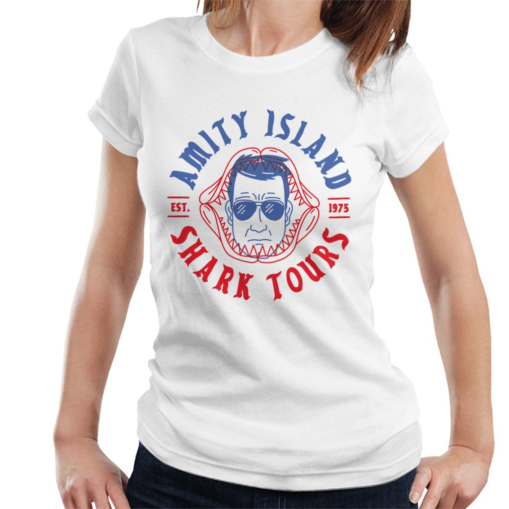 Jaws Amity Island Shark Tours Est 1975 Women's T-Shirt-ALL + EVERY