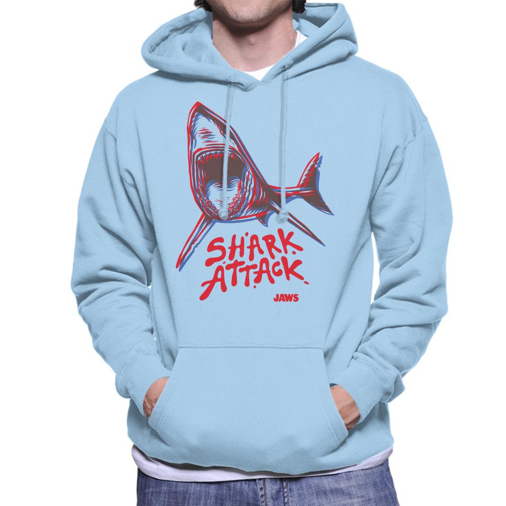 Jaws Neon Shark Attack Men's Hooded Sweatshirt-ALL + EVERY