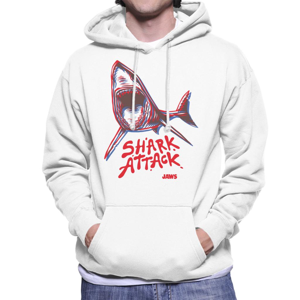 Jaws Neon Shark Attack Men's Hooded Sweatshirt-ALL + EVERY