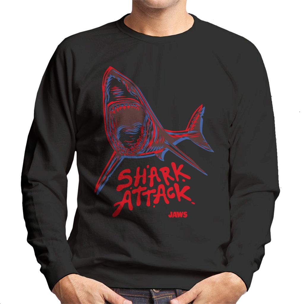 Jaws Neon Shark Attack Men's Sweatshirt-ALL + EVERY