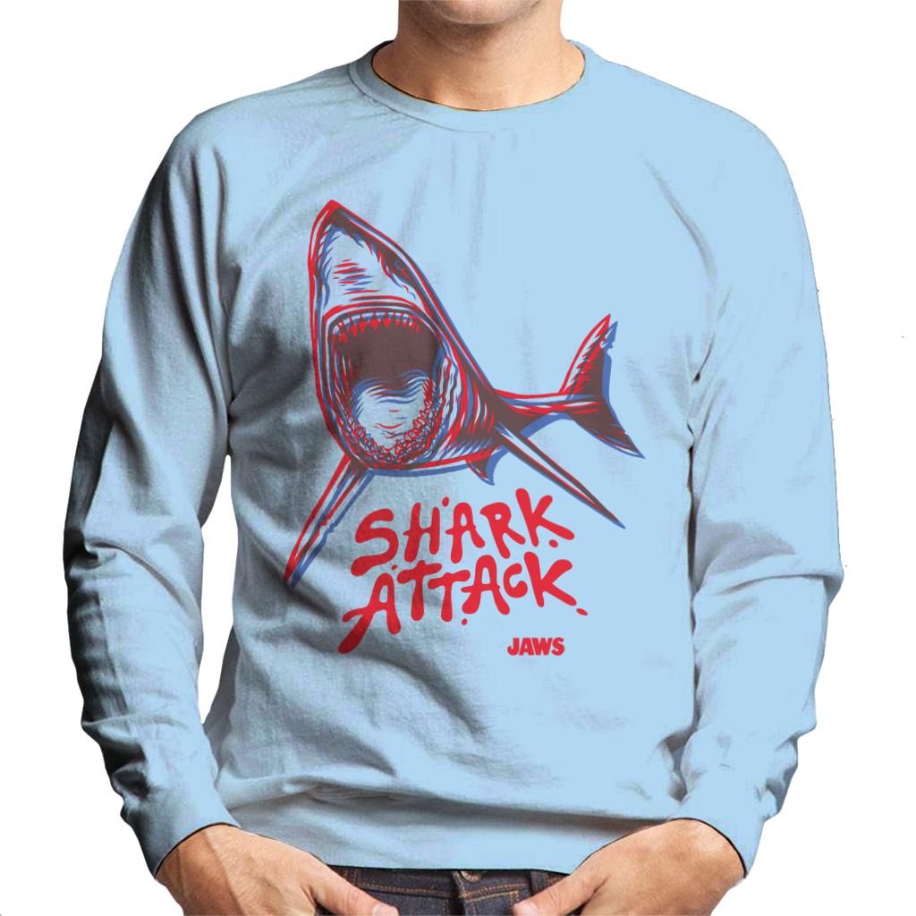 Jaws Neon Shark Attack Men's Sweatshirt-ALL + EVERY