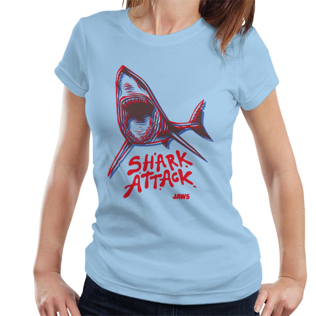 Jaws Neon Shark Attack Women's T-Shirt-ALL + EVERY