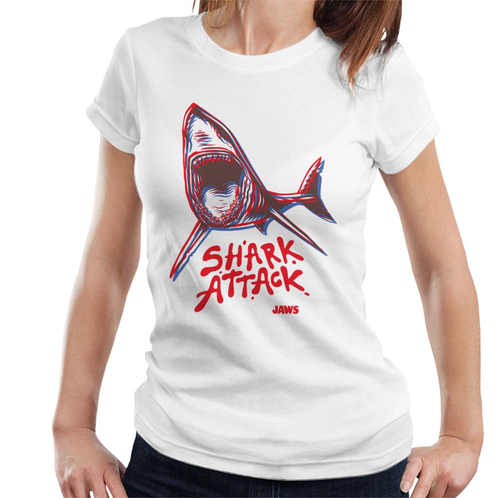 Jaws Neon Shark Attack Women's T-Shirt-ALL + EVERY