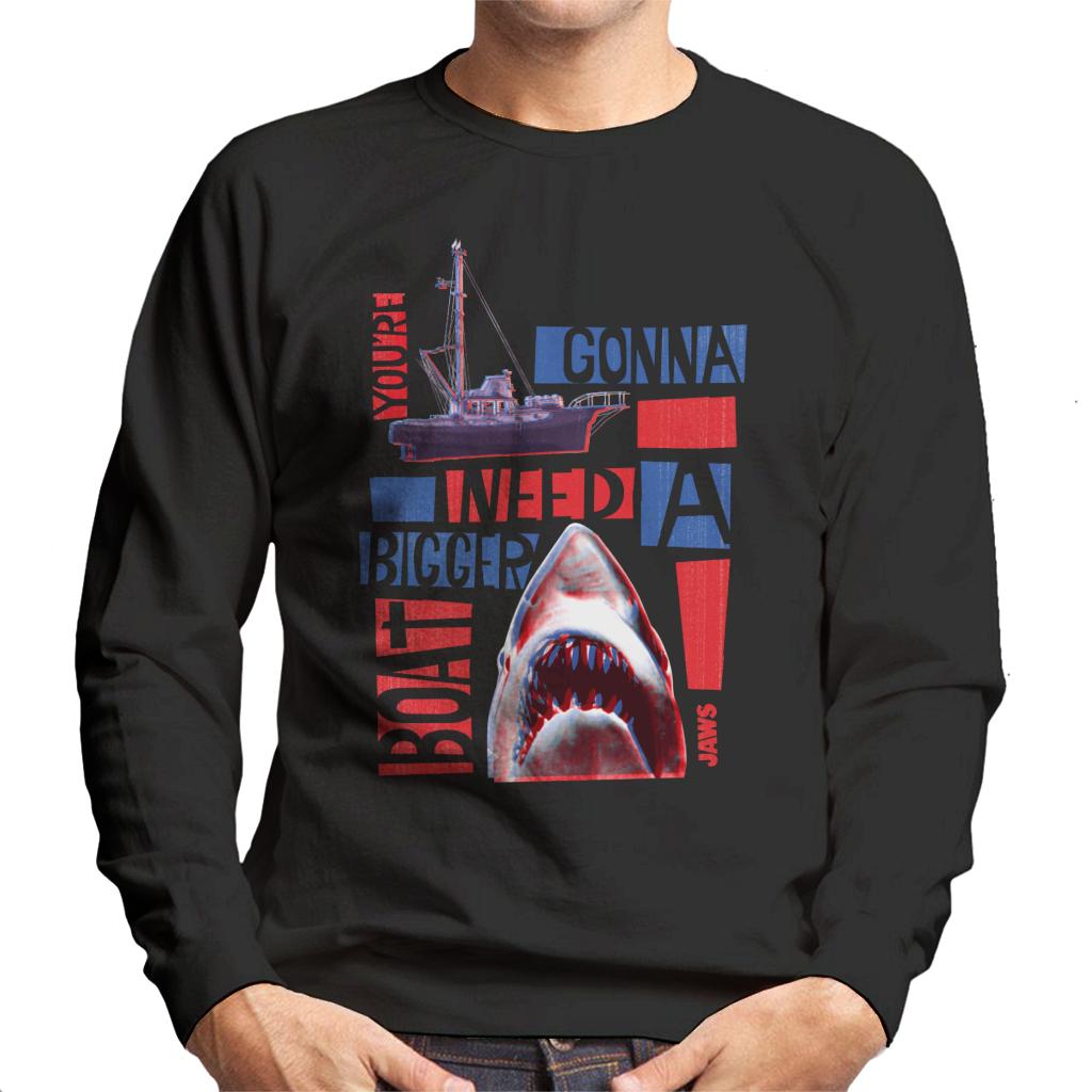 Jaws You Are Gonna Need A Bigger Boat Montage Men's Sweatshirt-ALL + EVERY