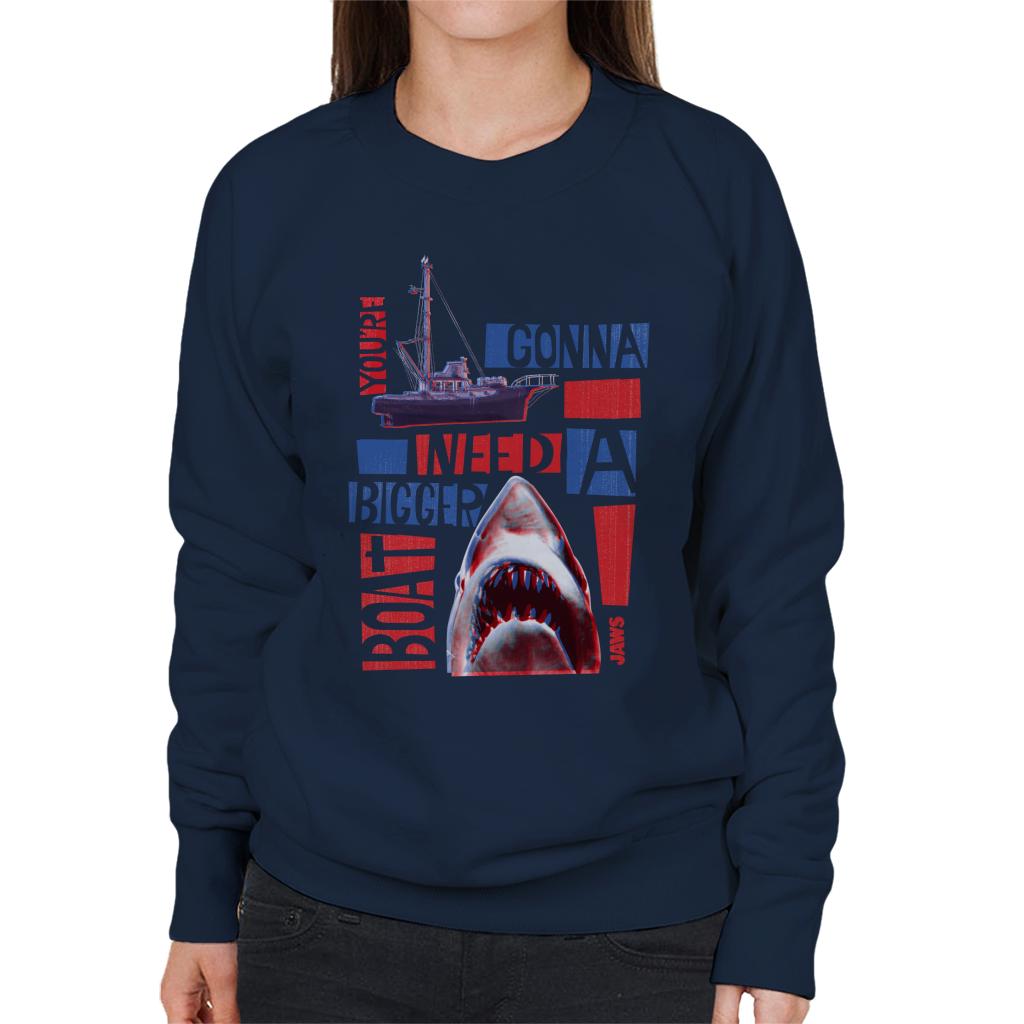 Jaws You Are Gonna Need A Bigger Boat Montage Women's Sweatshirt-ALL + EVERY