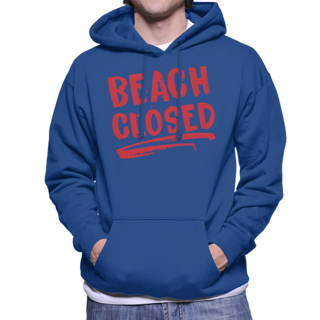 Jaws Beach Closed Men's Hooded Sweatshirt-ALL + EVERY