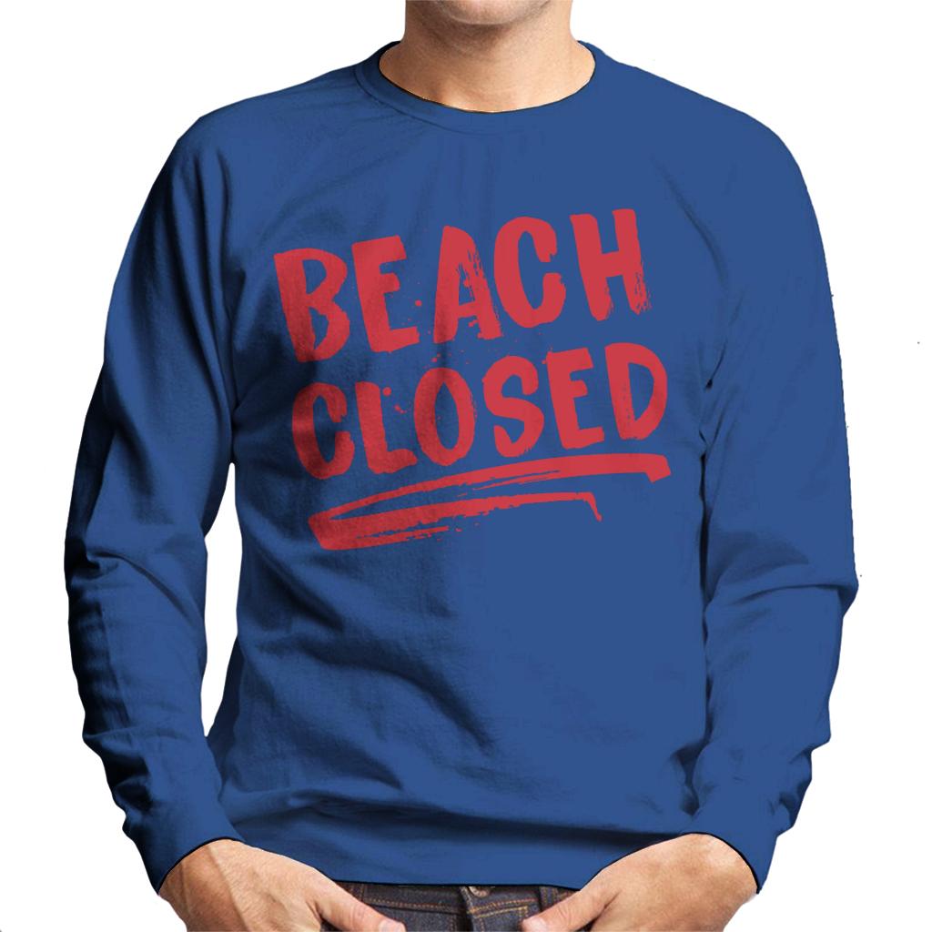 Jaws Beach Closed Men's Sweatshirt-ALL + EVERY