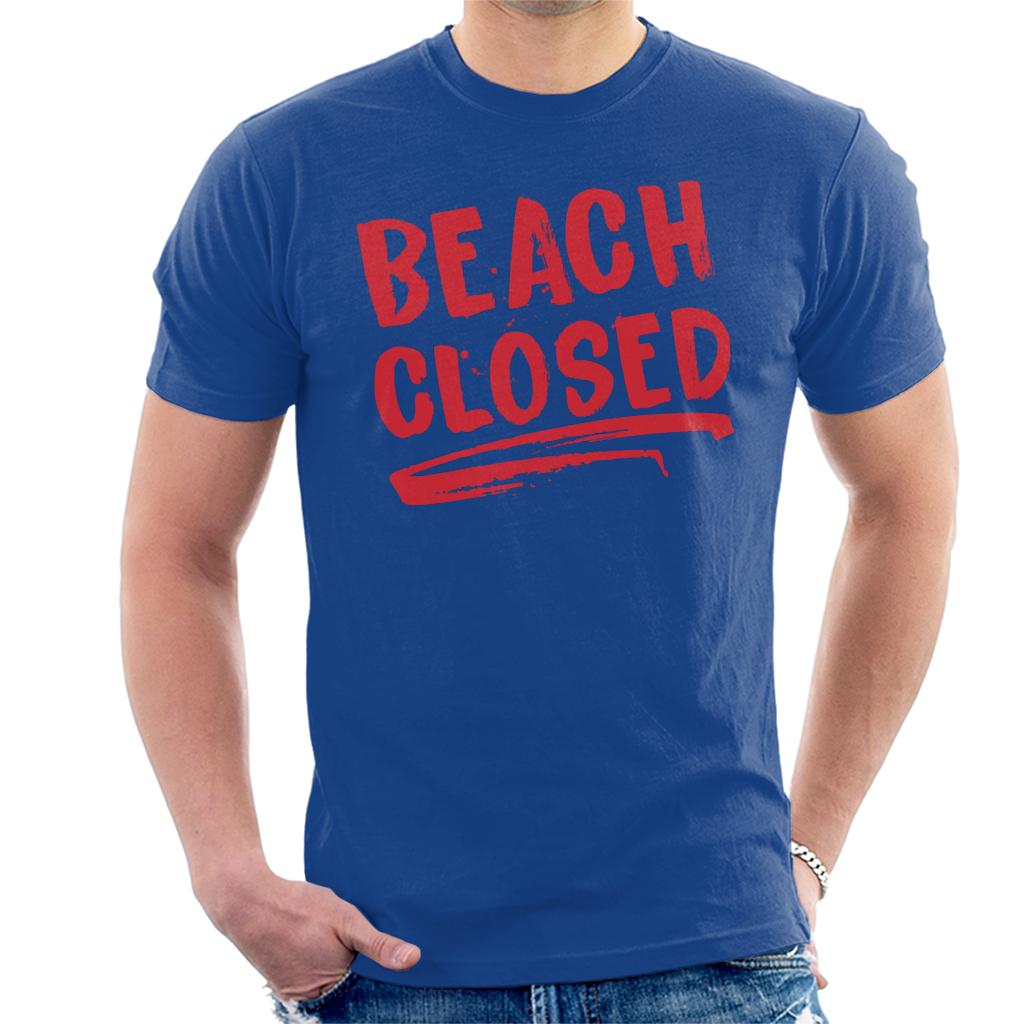 Jaws Beach Closed Men's T-Shirt-ALL + EVERY