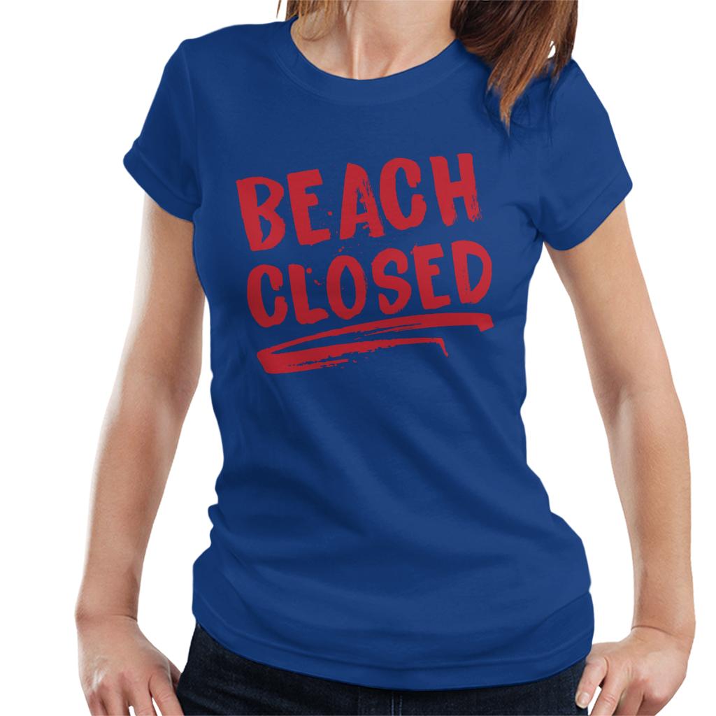 Jaws Beach Closed Women's T-Shirt-ALL + EVERY