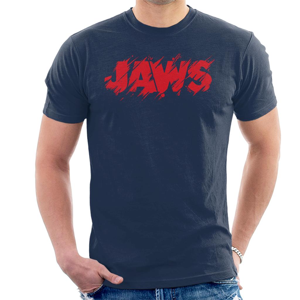 Jaws Vintage Bitten Logo Men's T-Shirt-ALL + EVERY