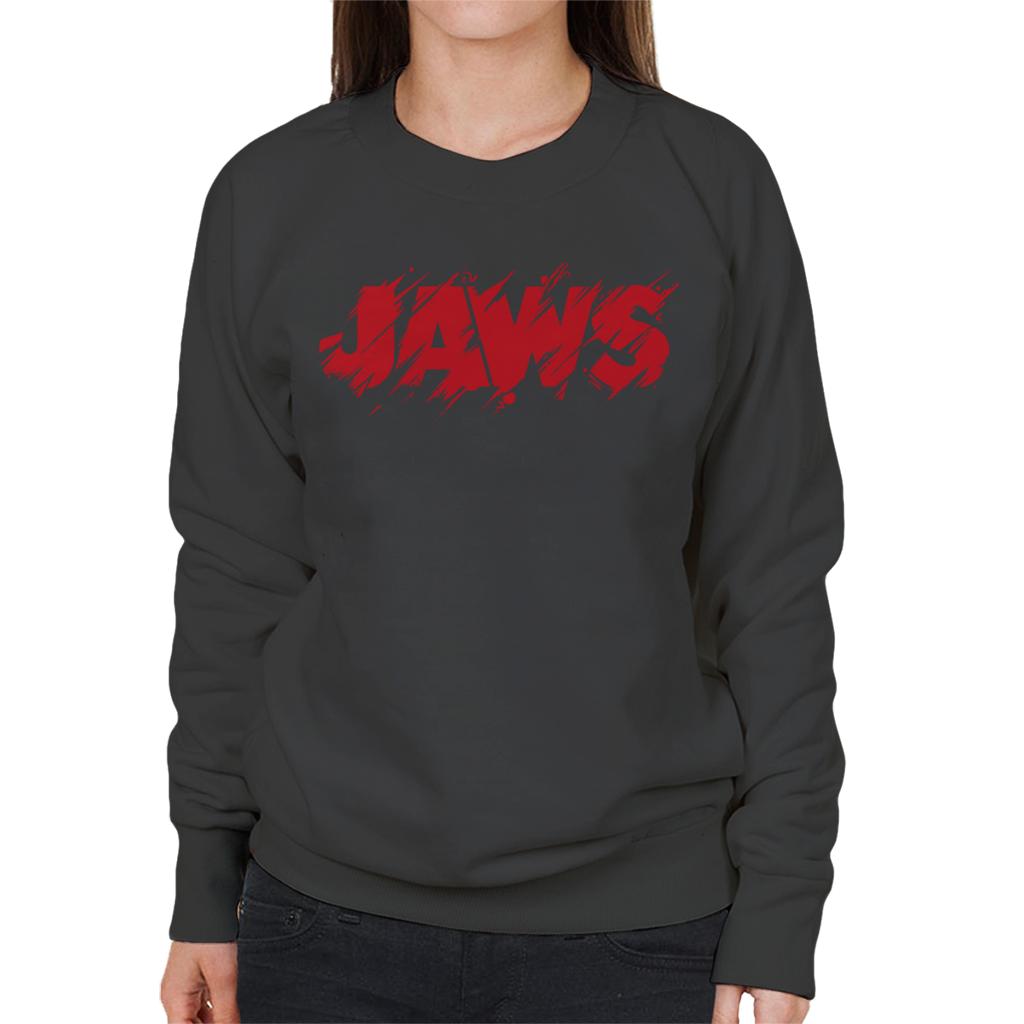 Jaws Vintage Bitten Logo Women's Sweatshirt-ALL + EVERY