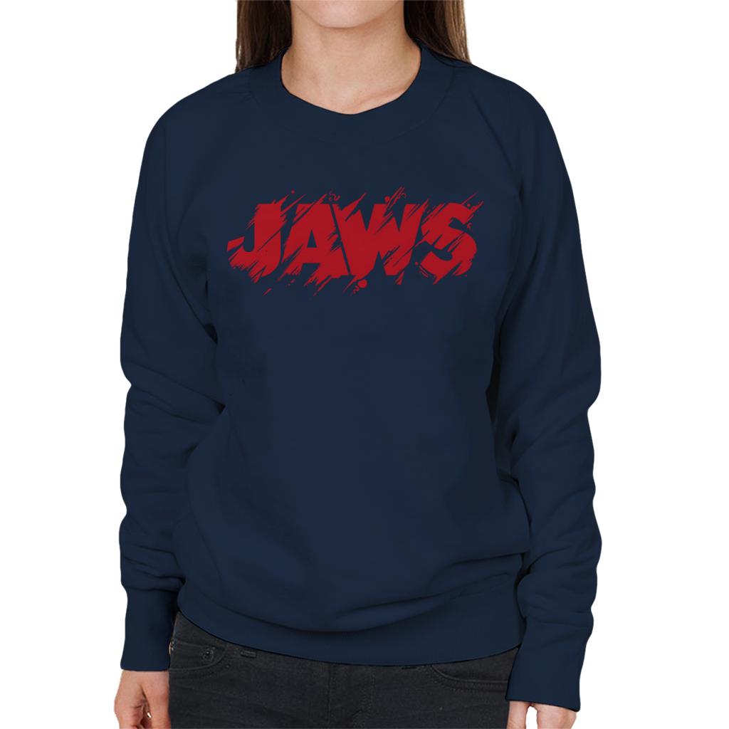 Jaws Vintage Bitten Logo Women's Sweatshirt-ALL + EVERY