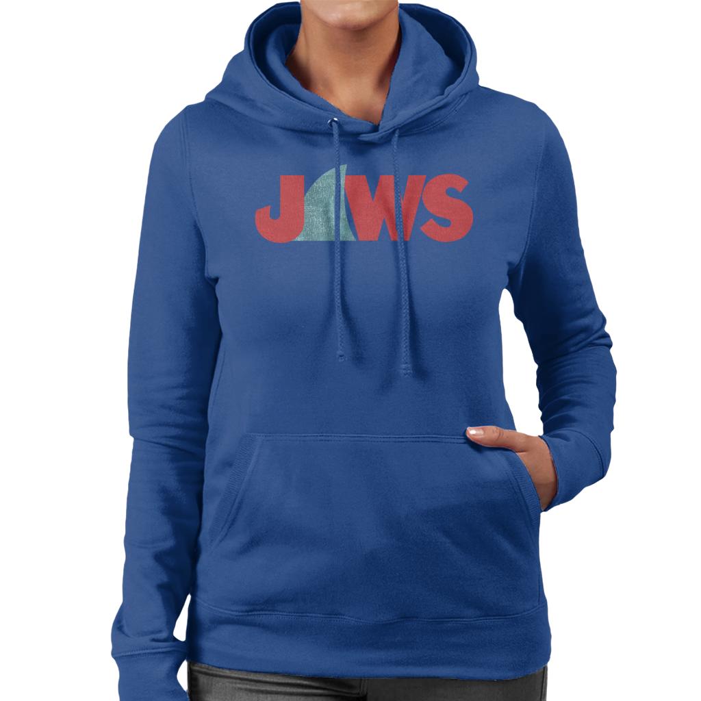 Jaws Shark Fin Logo Women's Hooded Sweatshirt-ALL + EVERY